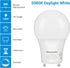 DEWENWILS GU24 LED Light Bulb, 60W Equivalent, Dimmable 2 Prong Light Bulbs, 5000K Daylight White, 9W 800 Lumens, A19 Shape Bulbs, GU24 Twist Lock...