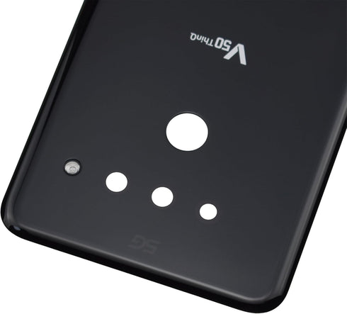 New Aurora Black Acrylic Glass Back Panel Cover Replacement for LG V50 ThinQ 5G LM-V500 with Camera's Glass Lens and Frame with Pre Cut Adhesive a...