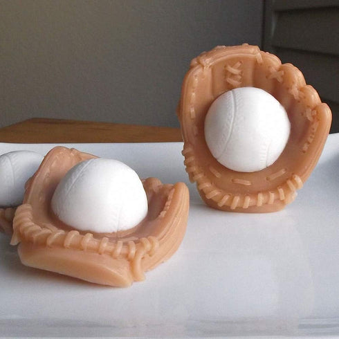 2Pcs/Set Baseball Fondant Mold for Cake Cupcake Decorating, Baseball Softball Glove Silicone Chocolate Candy Sugar Paste Mold, Sport Themed Party ...