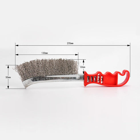 SH-RuiDu Wire Scratch Brush for Cleaning Rust, Heavy Duty 0.3mm Stainless Steel Wire Scratch Brush with Plastic Handle Rust Remover Brush for Rust...