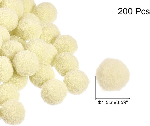 PATIKIL Wool Felt Balls Beads Wool Woolen Fabric 15mm White for Home Crafts Handcrafts Project DIY Pack of 200...