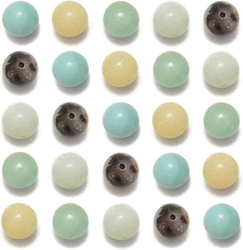 200pcs 4mm Loose Beads for Jewelry Making, Natural Semi Precious Beads Round Smooth Gemstones Spacer Beads Charms for Necklaces Bracelets (Mixedco...