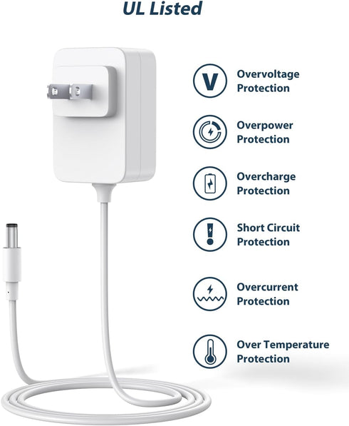 CONMDEX Graco Swing Power Cord 6ft, Replacement for Duetsoothe/DuoGlider/Graco baby Swing/Graco Simple Sway Swing/Glider LX/Simple Sway LX, Adapte...
