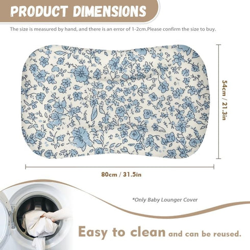 Blue Ditsy Floral Crib Sheets for Boys or Girls Pastoral Style Ditsy Flower Soft and Breathable Crib Mattress Sheet French Countryside Baby Cradle...