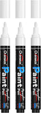 Overseas White Paint Pens Paint Markers - Permanent Acrylic Markers 3 Pack, Water Based, Quick Dry, Waterproof Paint Marker Pen for Rock, Wood, Pl...