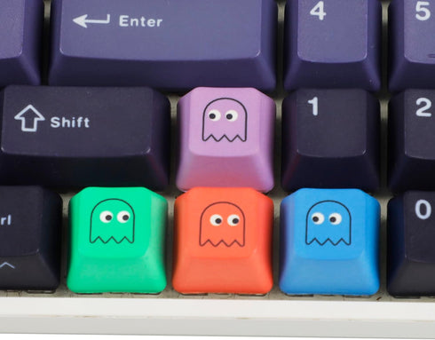 OEM Proifile Pac-Man Five Dye PAC PBT Key caps Custom Sublimation keycaps for MX Mechanical Gaming Keyboard (OEM Pac-Man 5 Keys)...