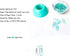 Teal Paper Clips Holder with 100pcs 1.1 inch Mint Green Paper Clips for Office Desk Organizer Accessories...