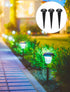 12 Pack Metal Replacement Stakes Spike, Solar Light Stakes Flood Light Ground Stake Threaded Spike Solar Pathway Lights Spike for Garden Lights La...