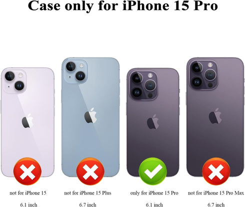 MMHUO for iPhone 15 Pro Case with Card Holder, Flower Magnetic Back Flip Case for iPhone 15 Pro Wallet Case for Women, Protective Case Phone Case ...