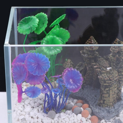1Pc Purple Simulation Plastic Aquatic Plant Artificial Water Grass Fish Tank Ornament Lifelike Fake Seaweed Aquarium Landscape Decor Aquarium Déco...