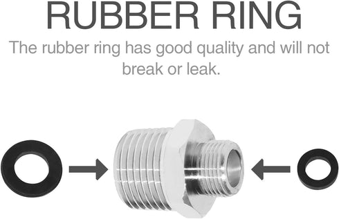 1/2 to 3/8 Reducer Faucet Adapter, Compression Brass Pipe Fitting, RV Kitchen Plumbing, Water Hose Pipe Adapter 1/2 to 3/8 Reducer (2 Pack)...