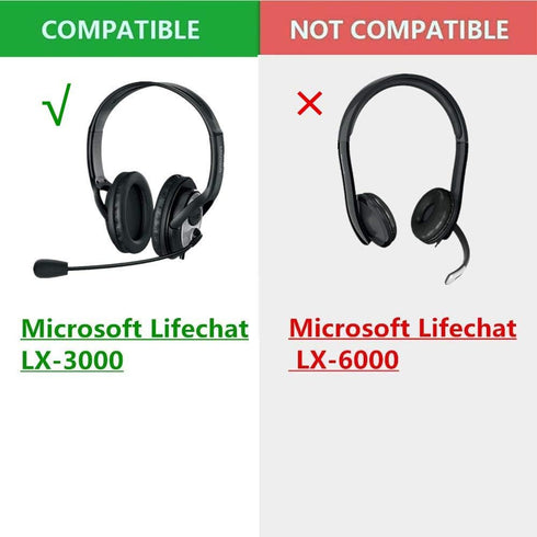 Ear Pads Cushions Cups Replacement Compatible with Microsoft LifeChat LX-3000 Headset Headphone Earpads Cushions Foam Pillow...
