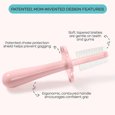 grabease Baby Toothbrush Toddler Baby Tooth Brush Silicone Toothbrush Double Sided Toothbrush, BPA-Free & Phthalate-Free for Baby & Toddler, 2 pac...