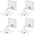 365Home Hanging Utensil Holder Hooks Kitchen Utensil Hanger Wall Mount 360 Degrees Rotating Folding Hook Self Adhesive Hook Utensil Rack with 6 Ho...