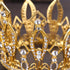 JANOU Crown Tiara Cake Topper Crystal Children Hair Ornaments for Wedding Birthday Baby Shower Party Cake Decoration (Gold)...