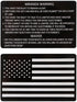 3Pcs Black Miranda Card with Torn American Flag on The Miranda Warning Card Miranda Rights Standard Field Sobriety Test Clues Cards Police Gift,Ca...