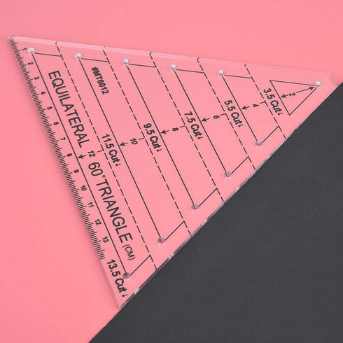 Triangle Quilting Ruler, Easy Diagonal Sets Ruler Laser Cut Acrylic Ruler Easy Precision Cutting Ruler for Quilting Sewing and Crafts...