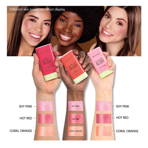 Multi-Use Makeup Blush Stick, Cream Blush Stick, Tinted Solid Moisturizer Stick for Cheek & Eyes & Lips, Waterproof Natural Nude Makeup, Suitable ...