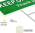 2 Pack Keep Off Grass Sign, Keep Dogs Off Sign for Lawn, 12.6"X9.4" Corrugated Plastic Double Sided with Metal Wire H-Stakes- Stay Off Grass Signs...