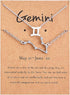 2Pcs 12 Constellation Zodiac Sign Layered Choker Necklaces Letter Astrology Horoscope with Message Card for Women Girls Jewelry...