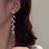 Wedding Earrings for Brides?Bridal Bridesmaid Earrings for Wedding Crystal Cubic Zirconia Bridal Drop Earrings for Women Prom Pearl earring...