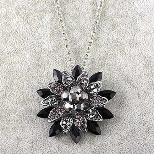 Spidergirl Black Dahlia Crystal Pendant Necklace Gift from Michel Jones Necklace Jewelry (Big)...