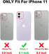 DT Series Case for iPhone 11 Case Built with Screen Protector, Lightweight and Stylish Full Body Shockproof Protective Rugged TPU Case for Apple i...