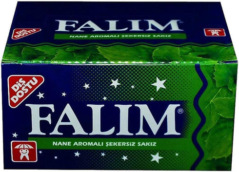Falim Sugarless Plain Gum Individually Wrapped, Mint Flavored, 100 Piece...