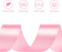 1-1/2 Inches Satin Ribbon, 50 Yards Solid Fabric Ribbon for Flower Bouquet Gift Wrapping Crafts Wedding Party Home Decoration (Pink)...