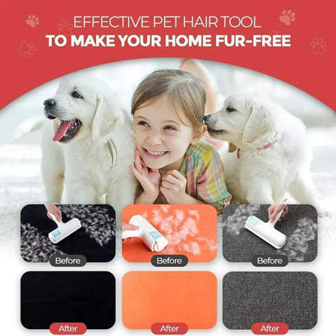 Pet Hair Remover - Reusable Cat and Dog Hair Remover for Furniture, Couch, Carpet, Car Seats or Bedding - Portable, Multi-Surface Lint Roller and ...
