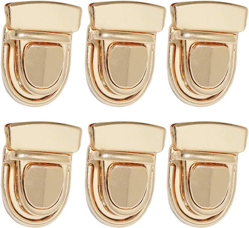 Tuck Lock Clasp Catch Purse Thumb Lock Purse Buckle Fasteners Wallet Buckle Purse Metal Clasp Locks for DIY Craft Wallets Bag Leather Handbags Mak...
