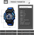 FANMIS Men's Military Dual Display Wristwatches Waterproof Multifunctional Sports LED Electronic Watch...