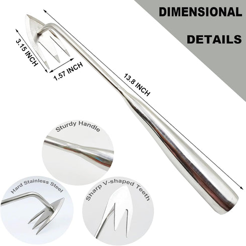 Gardening Weeding Pulling Tool,2pcs New Weeding Artifact Uprooting Weeding Tool,Stainless Steel Garden Weed Puller Tool,Garden Weeder Tool with Gl...