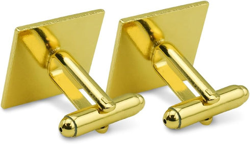 Harry Potter Slytherin Painted Crest Square Cufflink Set Gold Color...