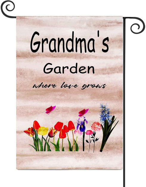 FANDEER Grandma's Garden Garden Flags Decorative Outdoor Flags Simple and Light 12 X 18 Inches Double Sided...