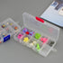 10 Girds Rectangle Clear Plastic Storage Box, Jewelry and Crafts Organizer Container with Adjustable Dividers?2 Pack?...