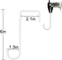 6 Pack 2 x 6 inch Vinyl Fence Hooks Patio Hooks White Powder Coated Steel Hangers fits Easily for Indoor & Outdoor Hanging Lights, Plants & Plante...