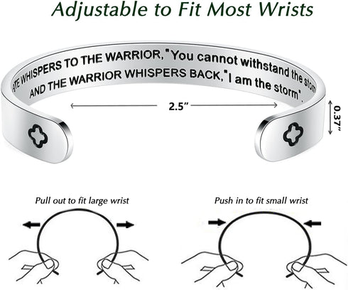TONY & SANDY Inspirational Bracelets for Women Teen Girls Personalized Gifts for Daughter Granddaughter Mom Sister Friends Stainless Steel Engrave...