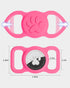 Dynmeow 1 Pack Airtag Dog Collar Holder, Stretchy Silicone Airtag Holder for Dog and Cat Collar, Anti-Lost Dog Airtag Holder Compatible with 3/4 a...