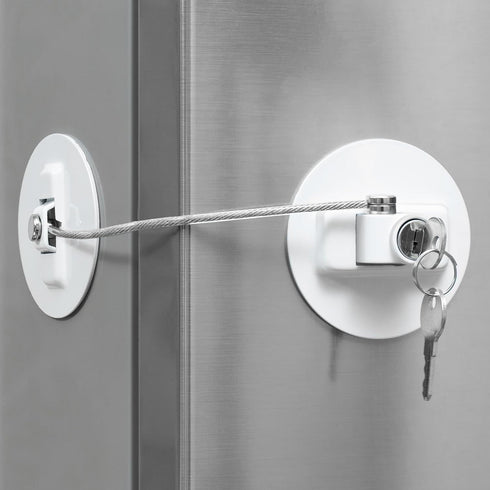 High-End Full Metal Fridge Lock - Stronger and More Durable Than Plastic Locks! Keep Your Children Safe with This Refrigerator Lock for Cabinets, ...
