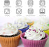 Silicone Cupcake Liners Reusable Silicone Baking Cups Nonstick Muffin Molds Easy Clean Silicone Muffin Liners, 24 Pieces in 8 Rainbow Colors...