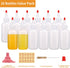 CUCUMI 16pcs Plastic Squeeze Bottles for Liquids & Sauces, 4oz Squeeze Bottles with Red Tip Caps Measurement Marks for Icing Cookie Decorating, Cr...