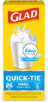Glad Trash Bags, Small Garbage Bags - OdorShield 4 Gallon White Trash Bag, Febreze Fresh Clean - 26 Count...