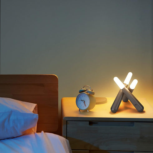 Tipace LED Night Light Table Lamp,Romantic Acrylic Rechargeable Dimmable Nightstand Light for Bedroom Living Room,Kids Room,Office,Bar,Party...
