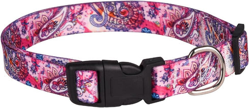 Dog Collar for Small Medium Large Dogs, Cute Girl Dog Pet Collar Soft Adjustable Fancy Floral Boy Girl Puppy Dog Collars Walking Running Training ...