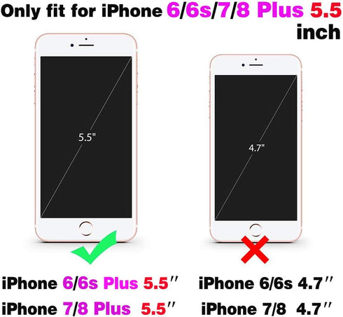 Asuwish Phone Case for iPhone 6plus 6splus 7plus 8plus i 6/6s/7/8 Plus Cover Hybrid Shockproof Full Body Protective Heavy Duty Cell iPhone6splus i...