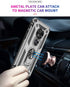 Military Grade Drop Impact for Motorola Moto G7 Play Case 360 Metal Rotating Ring Kickstand Holder Magnetic Car Mount Armor Shockproof for Moto G7...