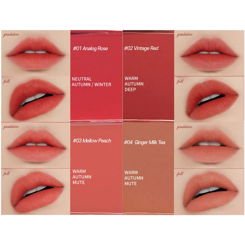ETUDE Fixing Tint #02 Vintage Red (23AD) | Long Lasting High Pigmented Liquid Lipstick | Waterproof Lightweight Matte Finish Lip Stain | Full Cove...