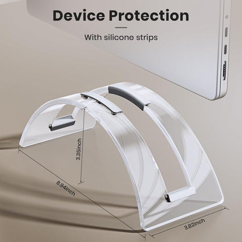 Acrylic Vertical Laptop Stand for Desk,Acrylic Invisible Desktop Notebook Dock,Vertical Laptop Holder Space-Saving Organizer for All MacBook, Surf...