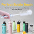 Superio Bottle Brush Scrubber Long, Blue and White Baby Bottle Brush with Rubber Grip Handle...